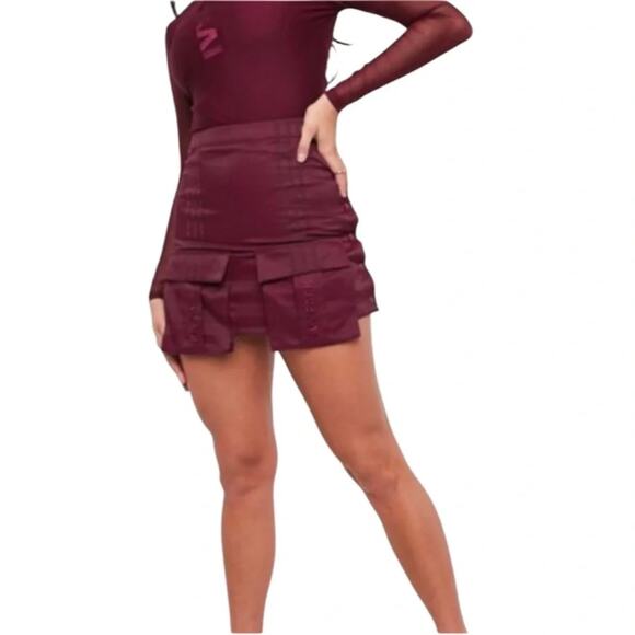 Adidas x Ivy Park Maroon Skirt Size Small NWT - Picture 3 of 12